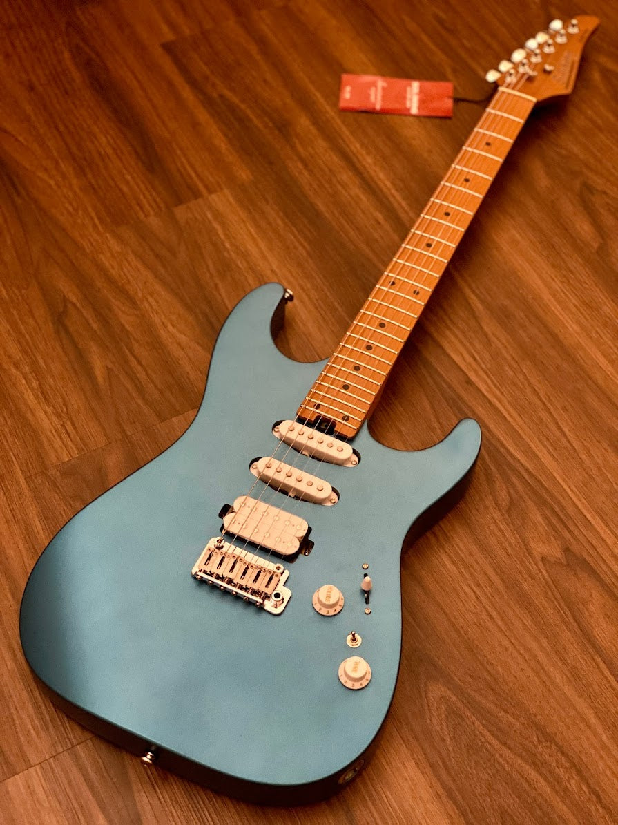 Soloking MS-1 Custom 24 HSS Flat Top in Satin Electric Blue Nafiri Special Run