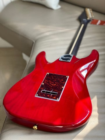 Soloking MS-1 Classic SSS ASH in Crimson Red with One Piece Rosewood Neck Nafiri Special Run