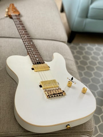 Soloking MT-1 Modern HH MKII in Pearl White Metallic with Gold Hardware