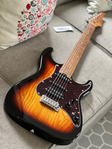 Soloking MS-1 Classic Ash FMN in 3 Color Sunburst with Roasted Flame Maple Neck Nafiri Special Run