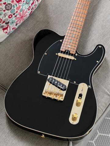 Soloking MT-1G FM MKII With Roasted Flame Maple Neck in Black Beauty Nafiri Special Run