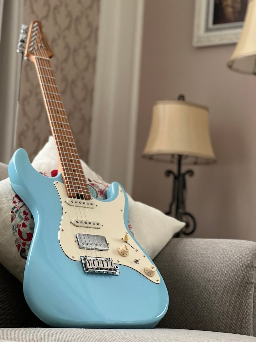 Soloking MS-11 Classic MKII with Roasted Maple FB in Daphne Blue