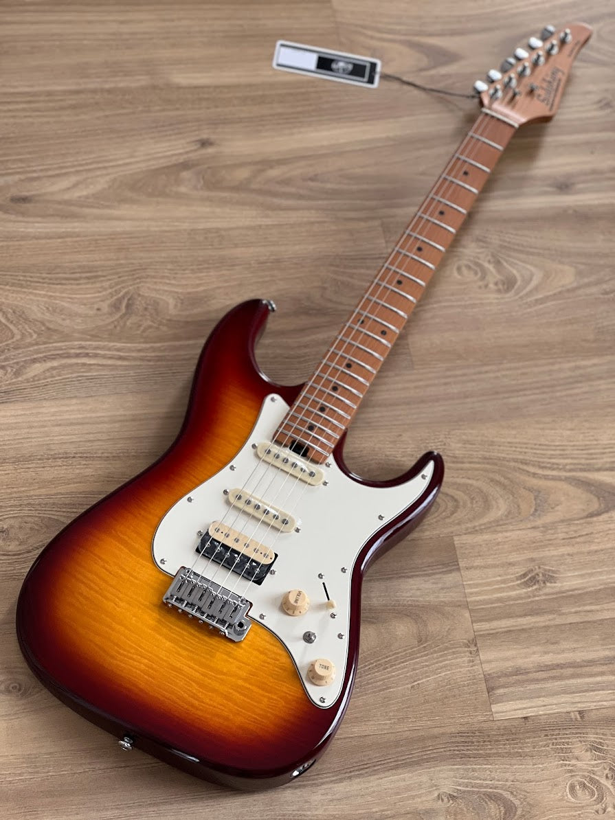 Soloking MS-1 Classic MKII in Sienna Sunburst with 5A Flame Top Nafiri Special Run
