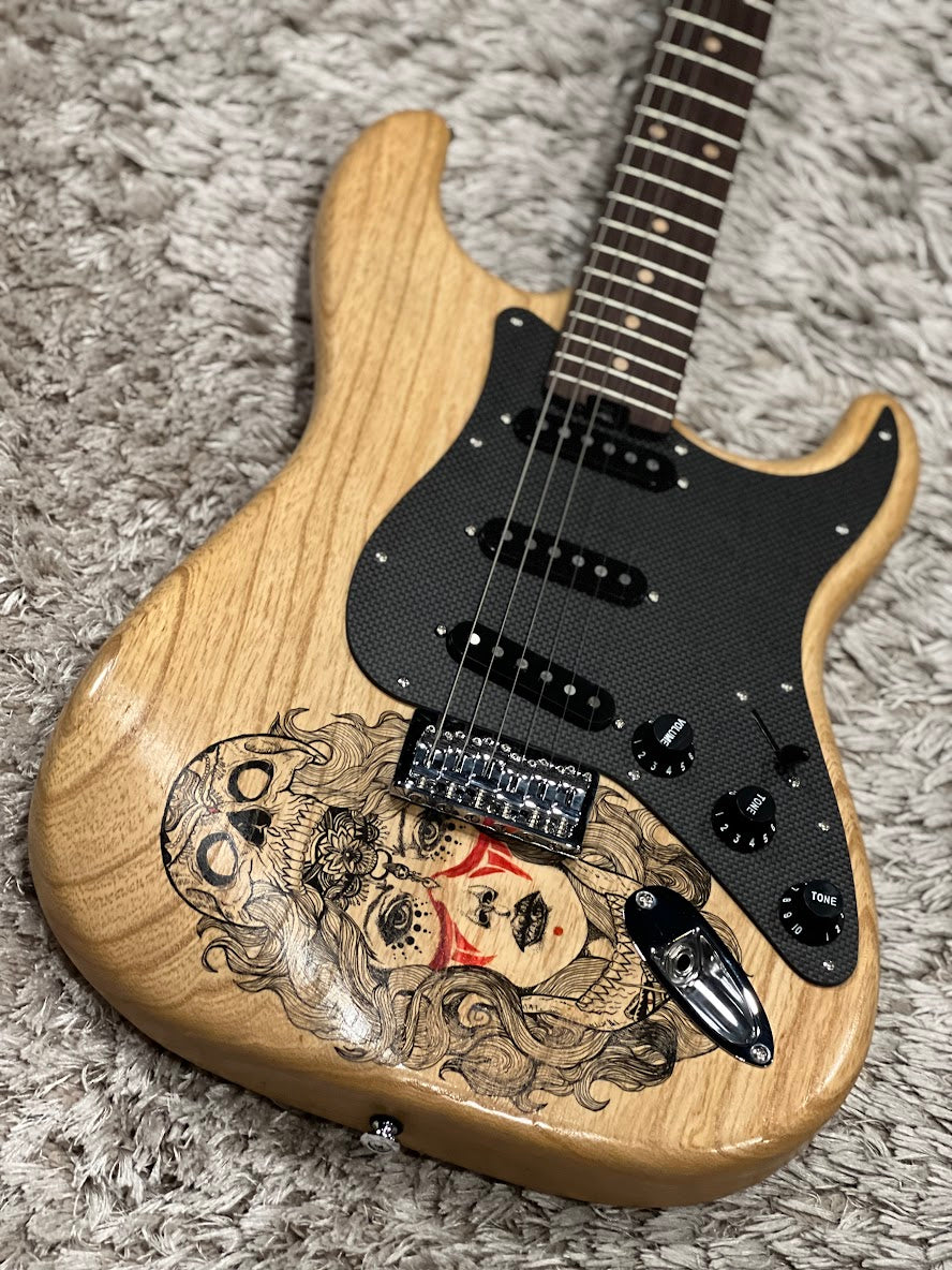 Soloking MS-1 Artisan Lightweight Ash Hand Painted Girly Face