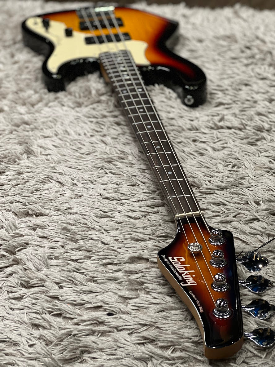 Soloking MJ-1 Classic Bass in 3 Tone Sunburst with Roasted Maple Neck and Rosewood FB