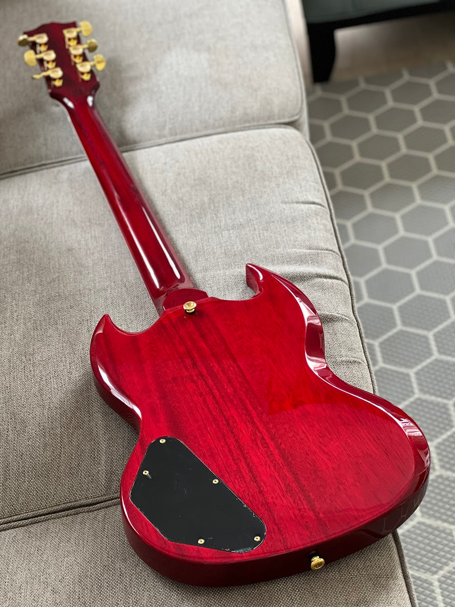 Soloking SG60 in Transparent Red Cherry MOD with Fishman Fluence