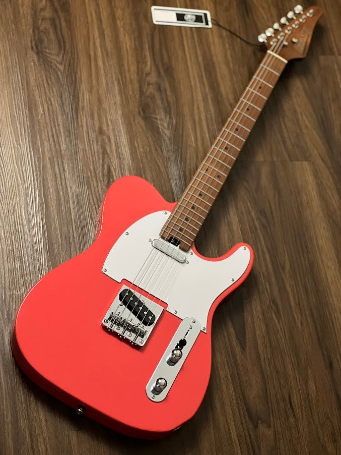 Soloking MT-1 Vintage MKII with Roasted Maple Neck in Fiesta Red