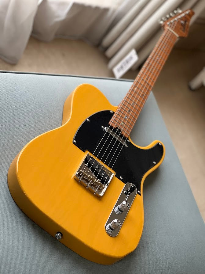 Soloking MT-1 ASH FMN Elite with Roasted Flame Maple Neck in Butterscotch Blonde