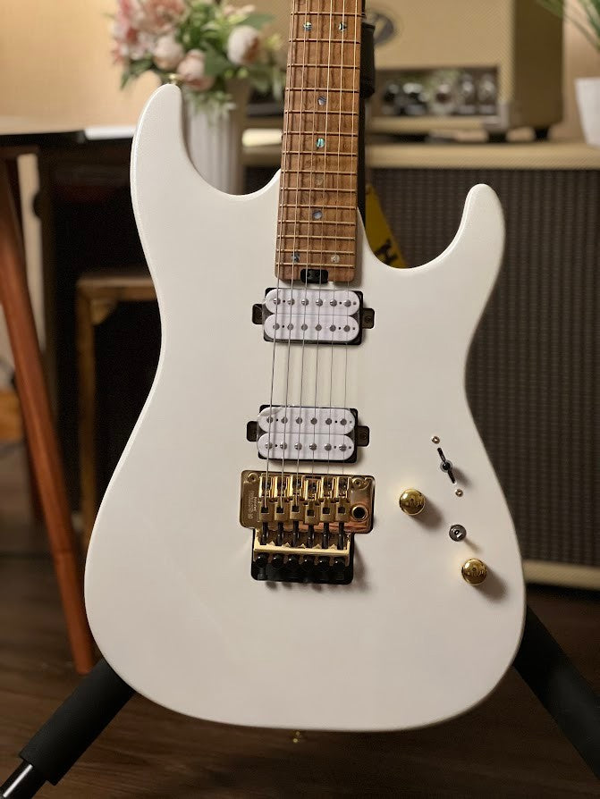 Soloking MS-1 Custom 24 HH FR FMN Elite in Pearl White