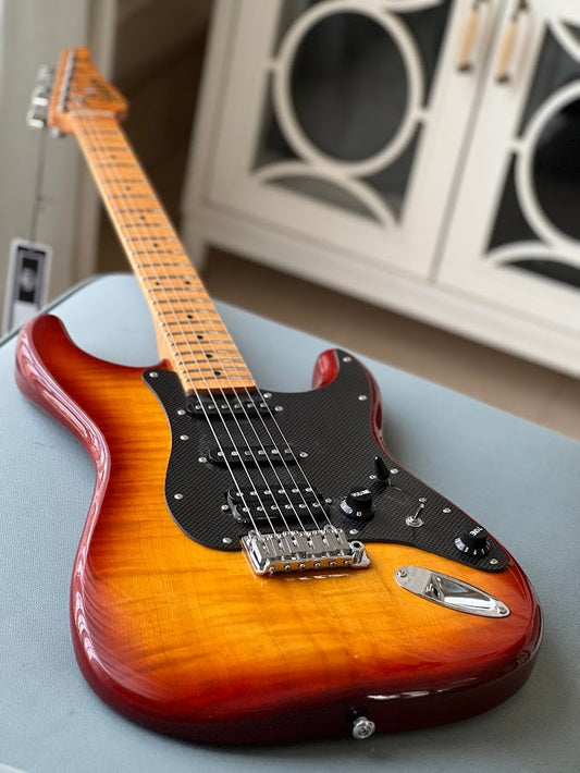 Soloking MS-1 FM Artisan with Flame Maple Neck in Honeyburst Nafiri Special Run Jescar