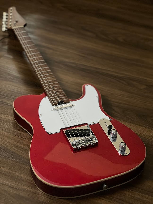 Soloking T-1B Vintage MKII with Roasted Maple Neck and FB in Candy Apple Red