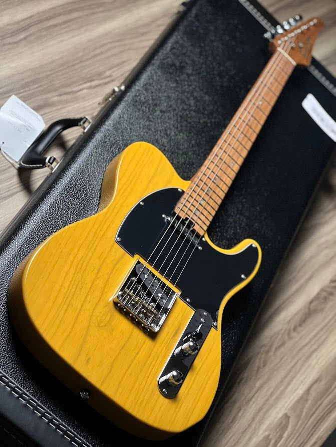 Soloking MT-1 ASH FMN with Roasted Flame Neck in Butterscotch Blonde Nafiri Special Run Jescar