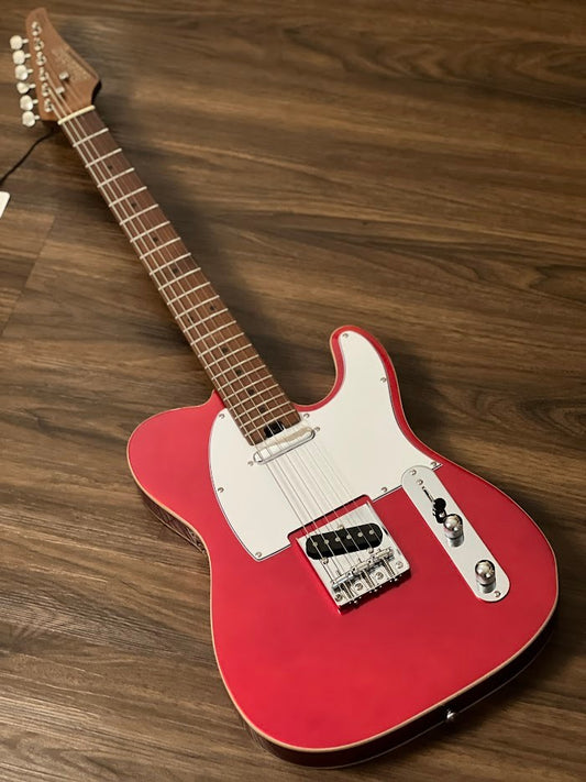 Soloking T-1B Vintage MKII with Roasted Maple Neck and FB in Candy Apple Red