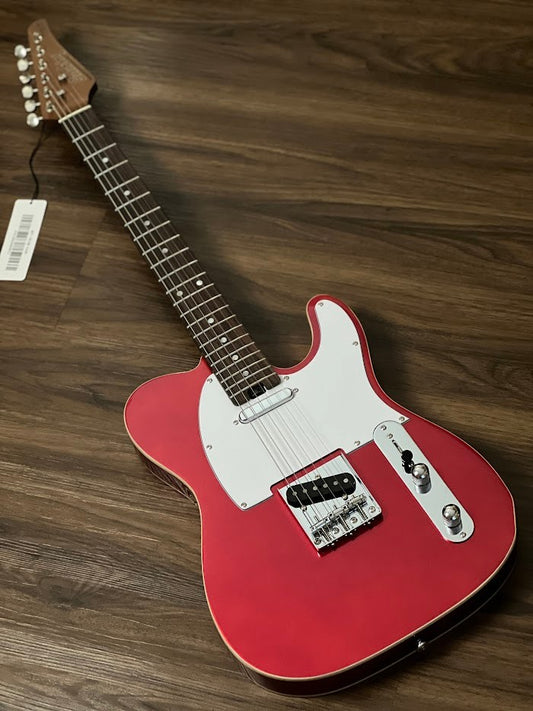 Soloking T-1B Vintage MKII with Roasted Maple Neck and Rosewood FB in Candy Apple Red
