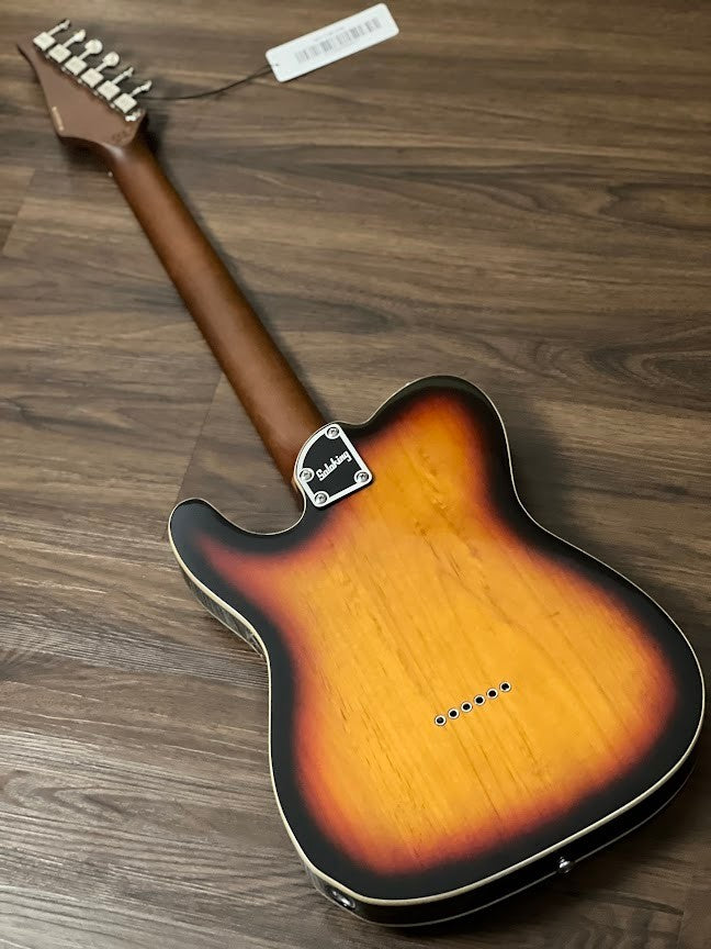 Soloking T-1B Vintage MKII with Roasted Maple Neck and FB in 3-Tone Sunburst