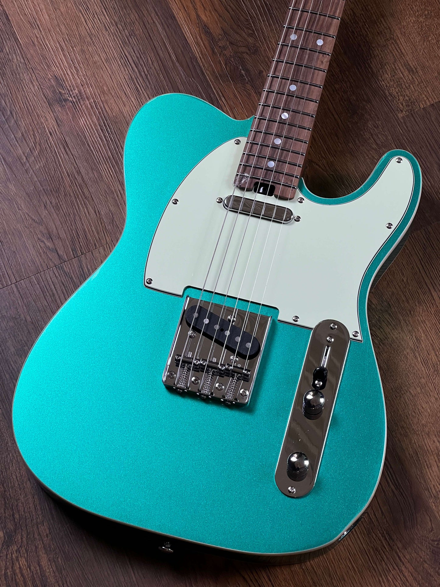 Soloking T-1B Vintage MKII with Roasted Maple Neck and Rosewood FB in Sherwood Green Metallic